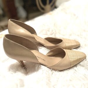 Rene Mancini Paris Neutral Taupe Tan Pump Size 9